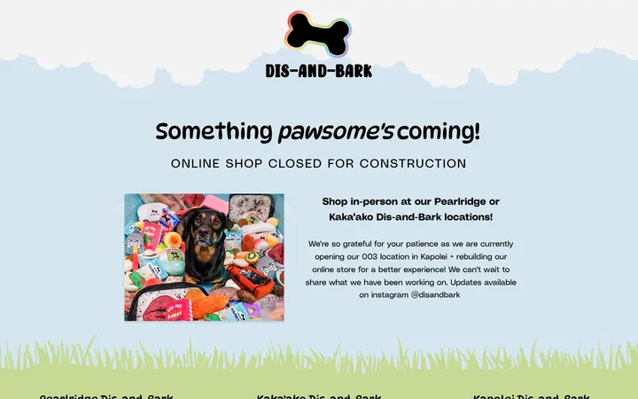 Preview of Dis-and-Bark Kapolei website