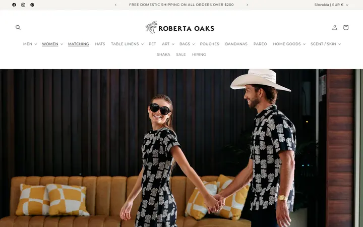 Website page titled MATCHING – Roberta Oaks, Hawaii