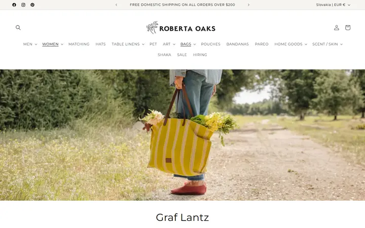 Website page titled GRAF LANTZ – Roberta Oaks, Hawaii