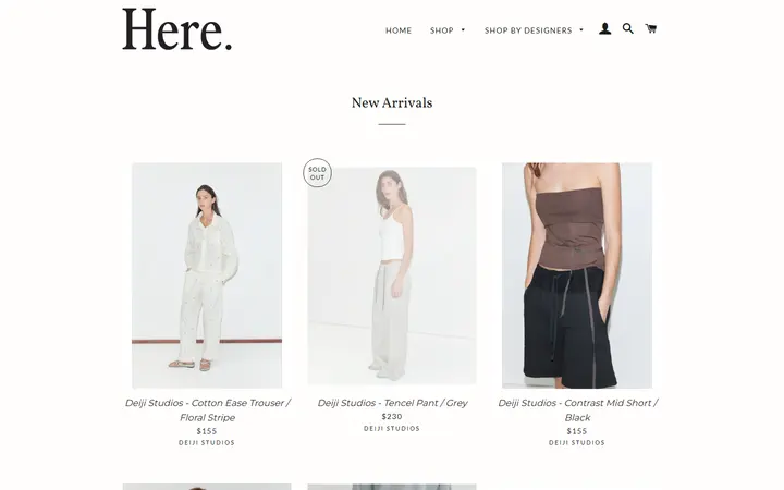 Preview of Here. website