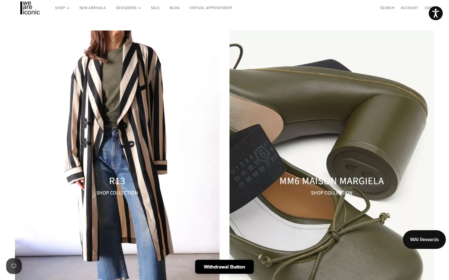 Viewport capture of WE ARE ICONIC website