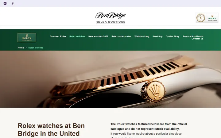 Preview of Rolex Boutique Ala Moana website
