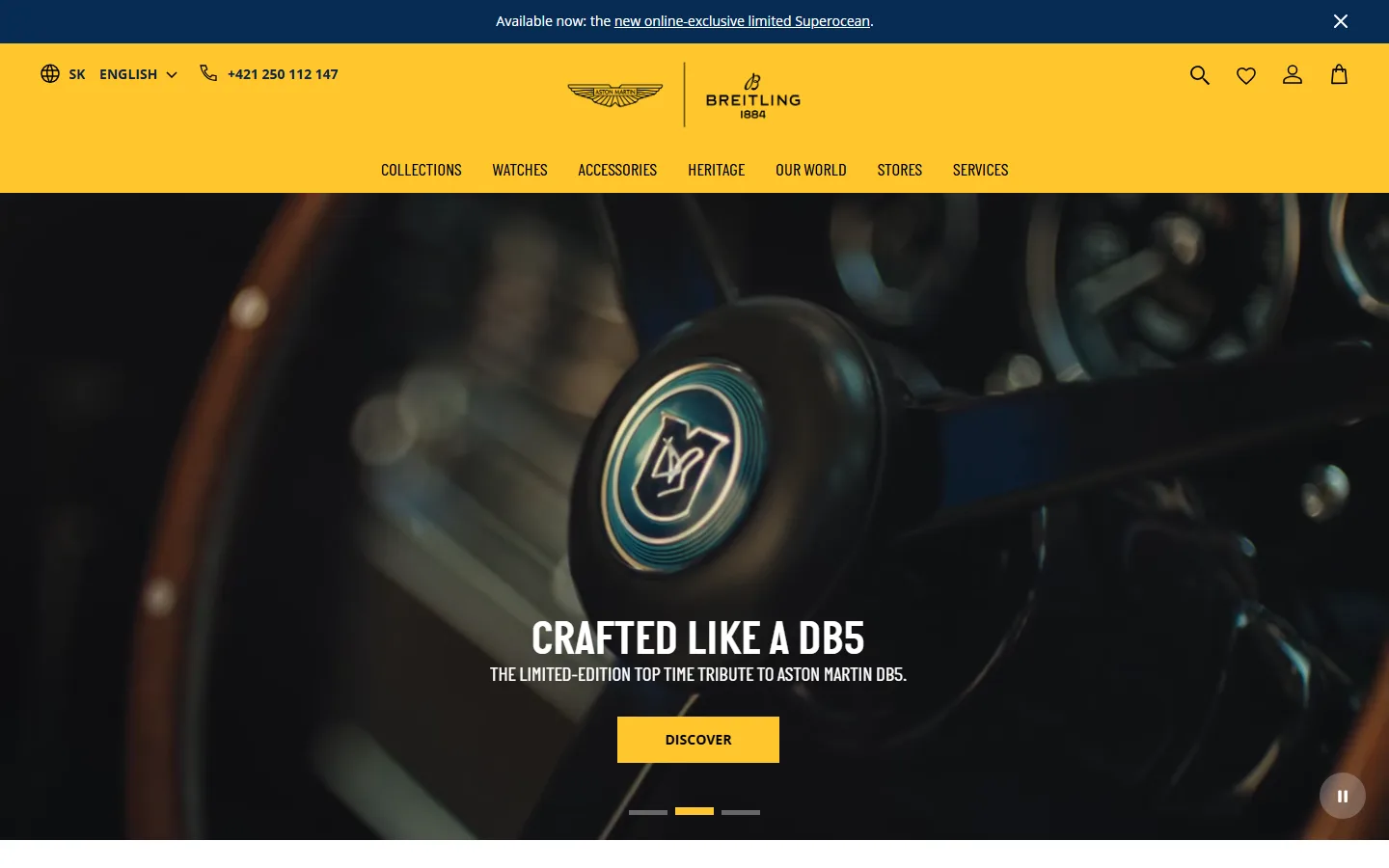 Viewport capture of Breitling Boutique website