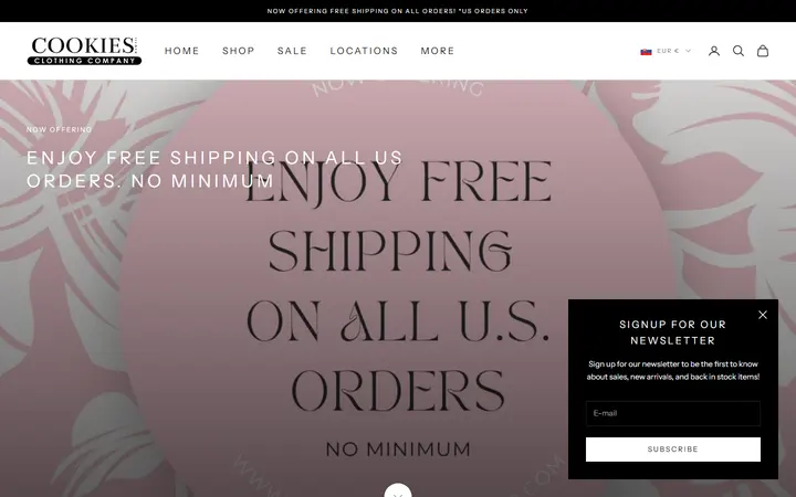 Preview of Cookie's Clothing Company website