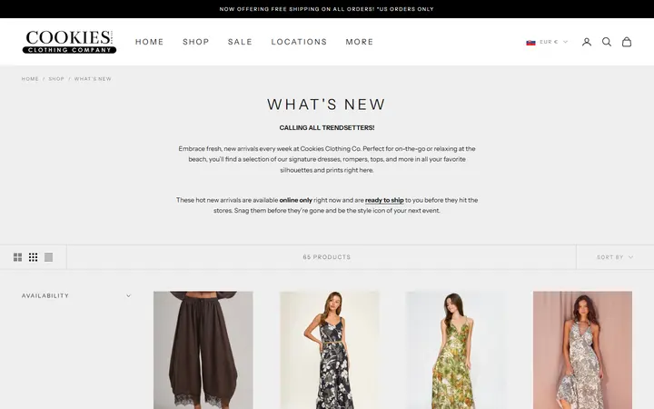 Website page titled What's New
