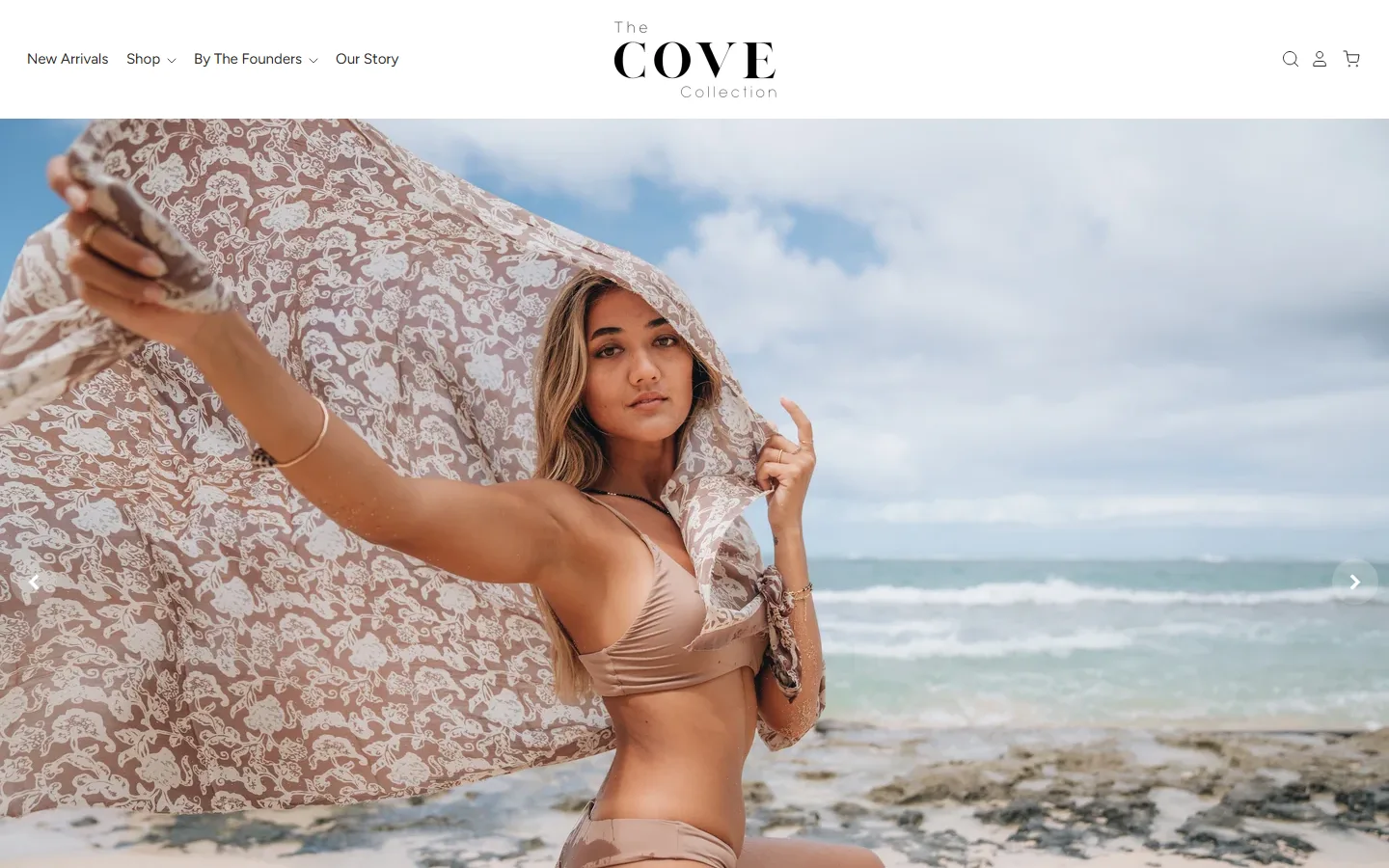 Viewport capture of The Cove Collection Reef website