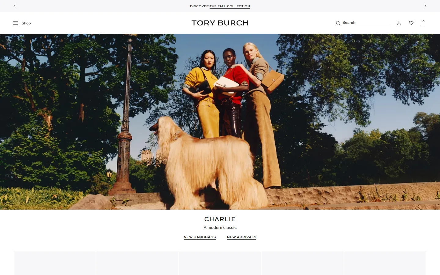 Viewport capture of Tory Burch Outlet website