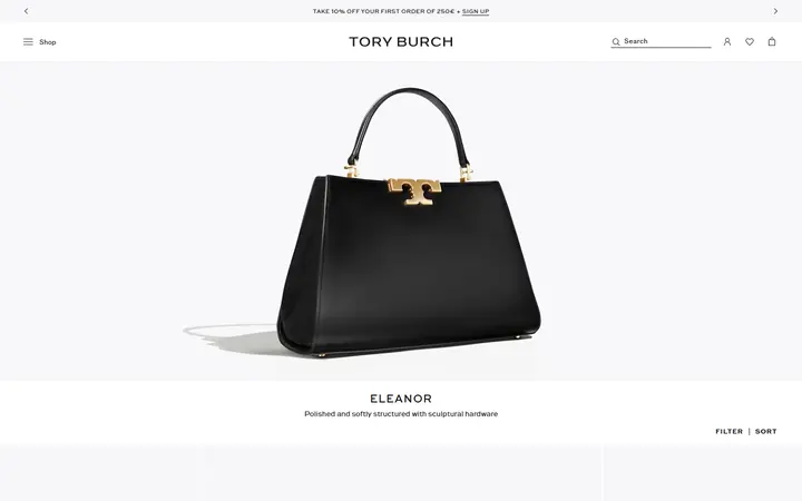 Website page titled Designer Small Bags | Women's Card Holders | Tory Burch EU