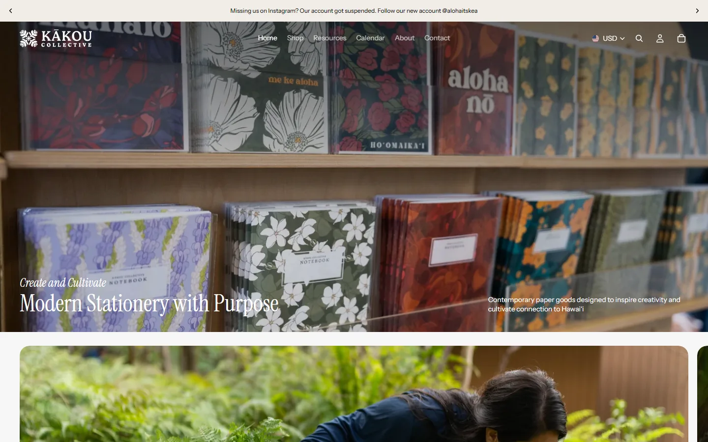 Viewport capture of Kakou Collective website