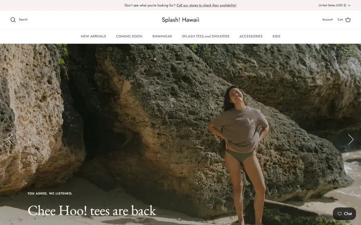 Preview of Splash! Hawaii Kailua website