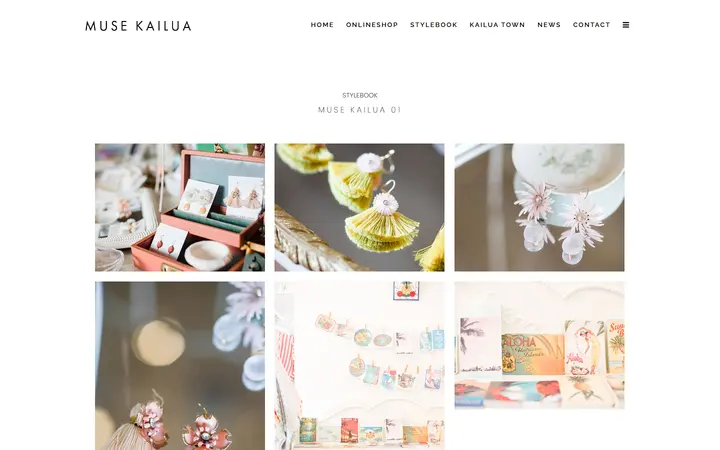 Website page titled MUSE KAILUA 01 | muse kailua