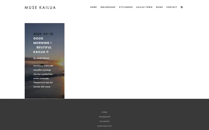 Website page titled Kailua / Lanikai | muse kailua