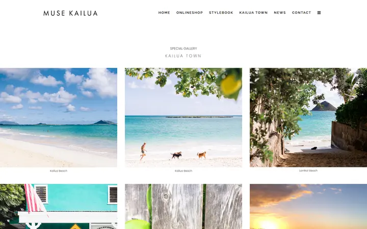 Website page titled KAILUA TOWN | muse kailua