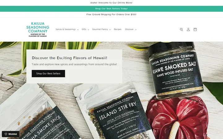 Preview of Kailua Seasoning Company website